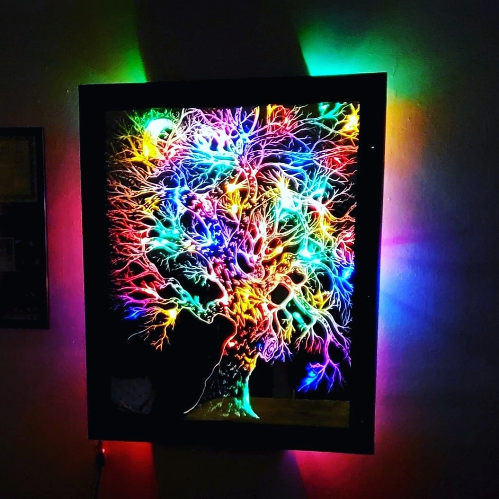 My etched mirror artwork one of a inf